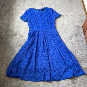 Dress Tells Blue Lace Dress SIZE L